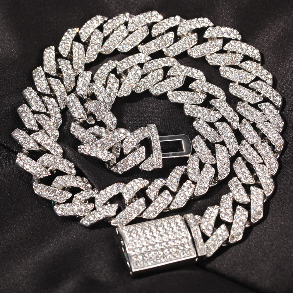 Diamond Silver Man Necklace 