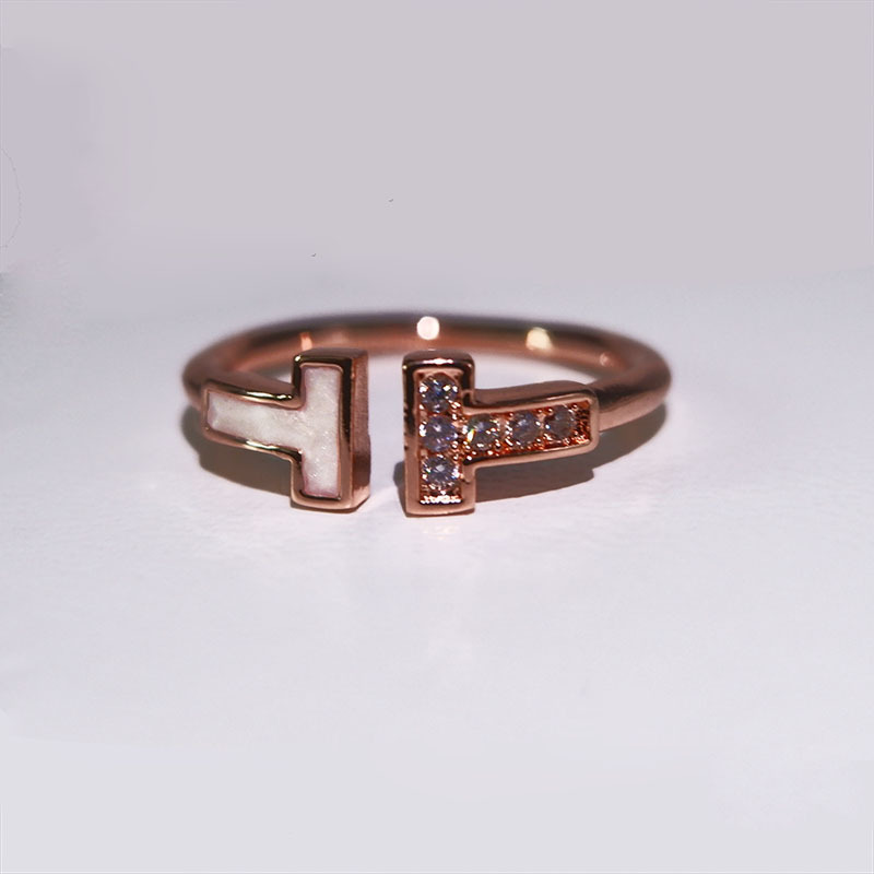 T-cut Titanium Steel 18k Gold Ring 